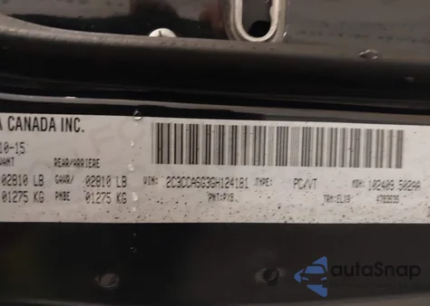 2016 Chrysler 300C Platinum z USA, uszkodzony, nr VIN 2C3CCASG3GH124181